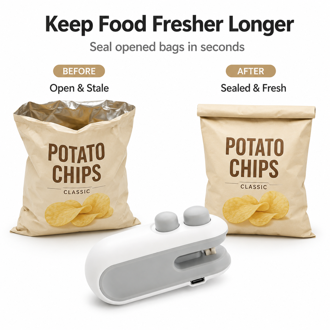 2-in-1 Mini Bag Sealer & Cutter